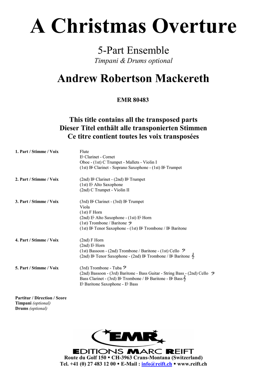 A Christmas Overture A Christmas Overture Score scores gallery preview page 2