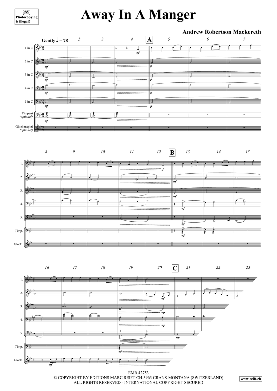 Away In A Manger Away In A Manger Concert Band scores gallery preview page 4