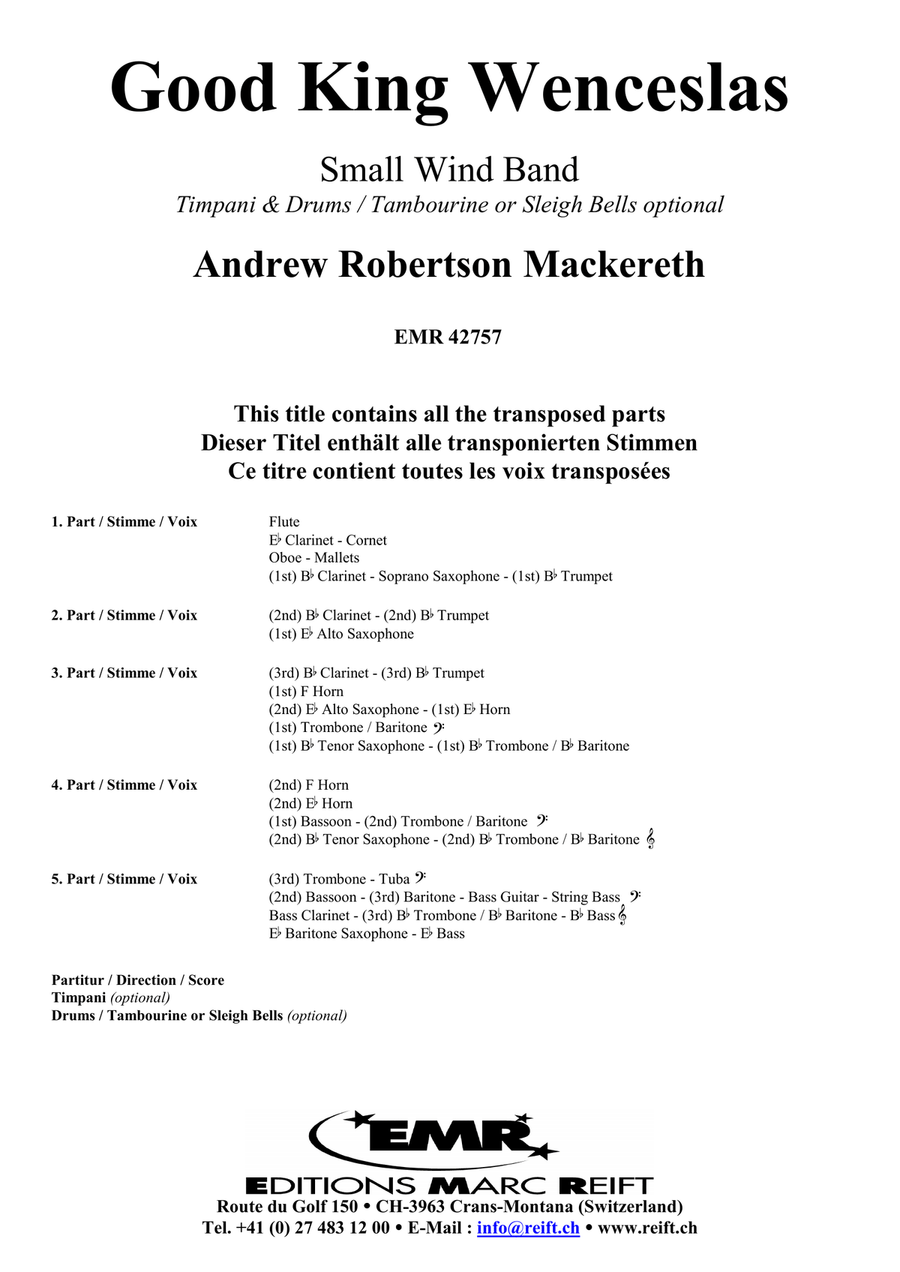 Good King Wenceslas Good King Wenceslas Concert Band scores gallery preview page 2