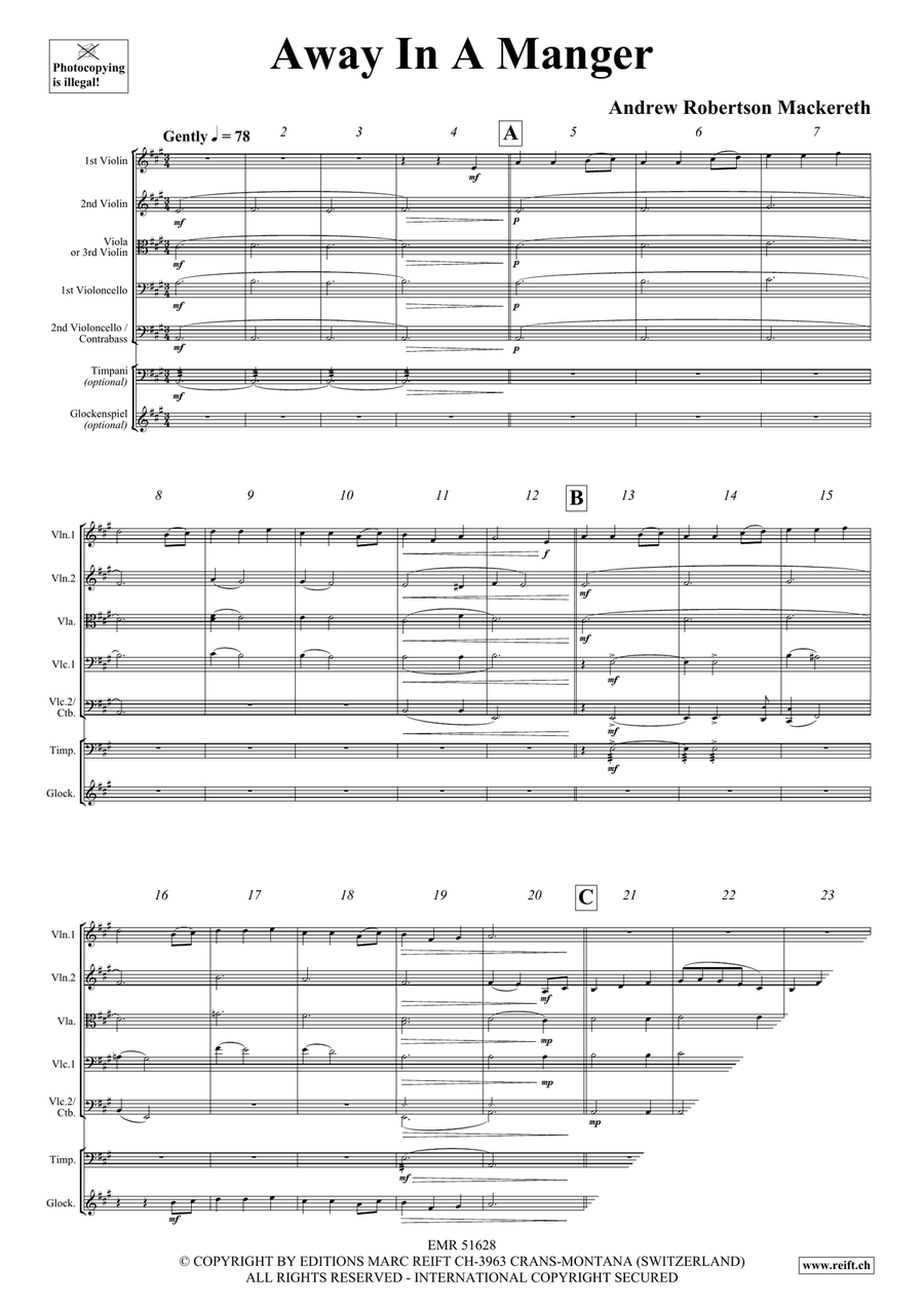 Away In A Manger Away In A Manger String Orchestra scores gallery preview page 4