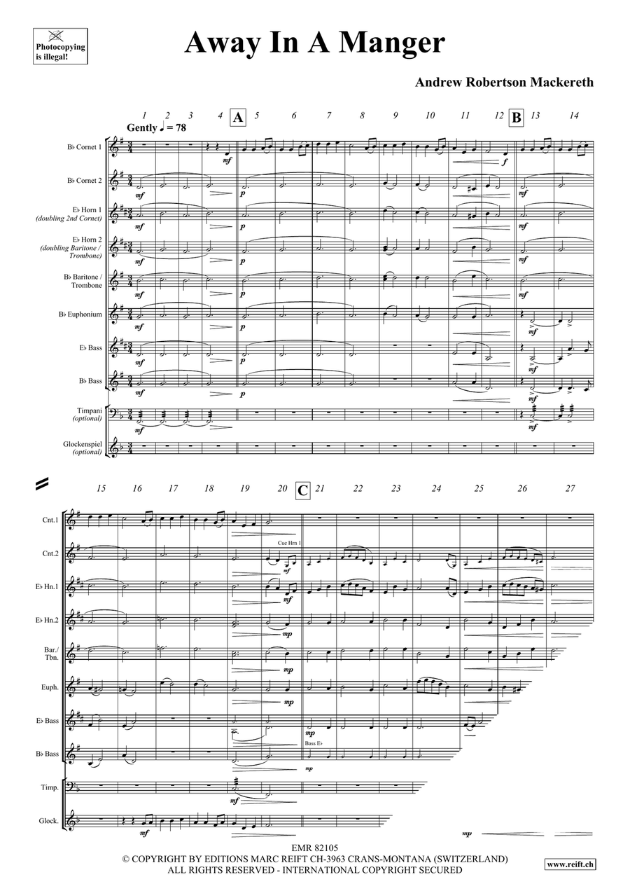 Away In A Manger Away In A Manger Brass Band scores gallery preview page 4
