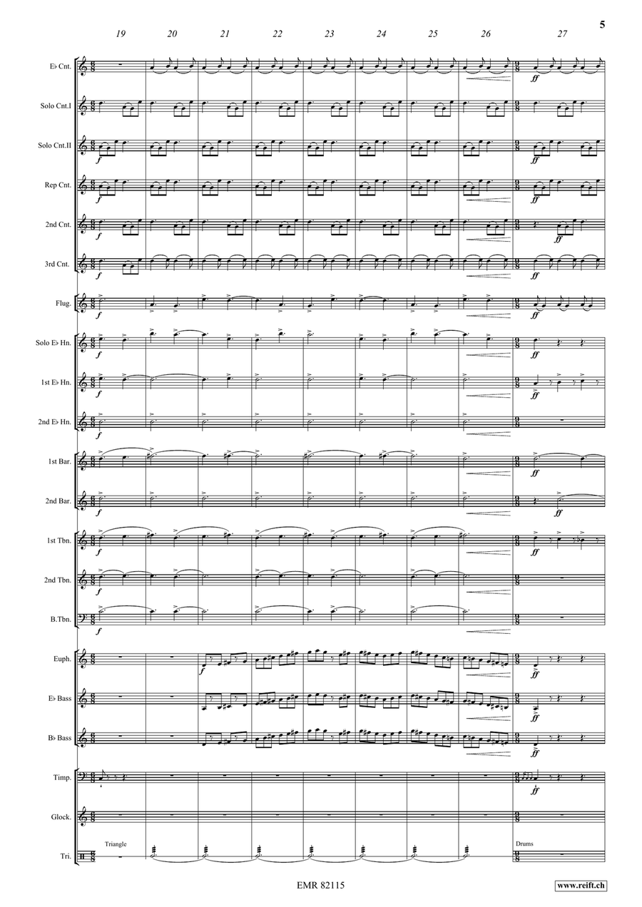 A Great And Mighty Wonder Brass Band scores gallery preview page 6