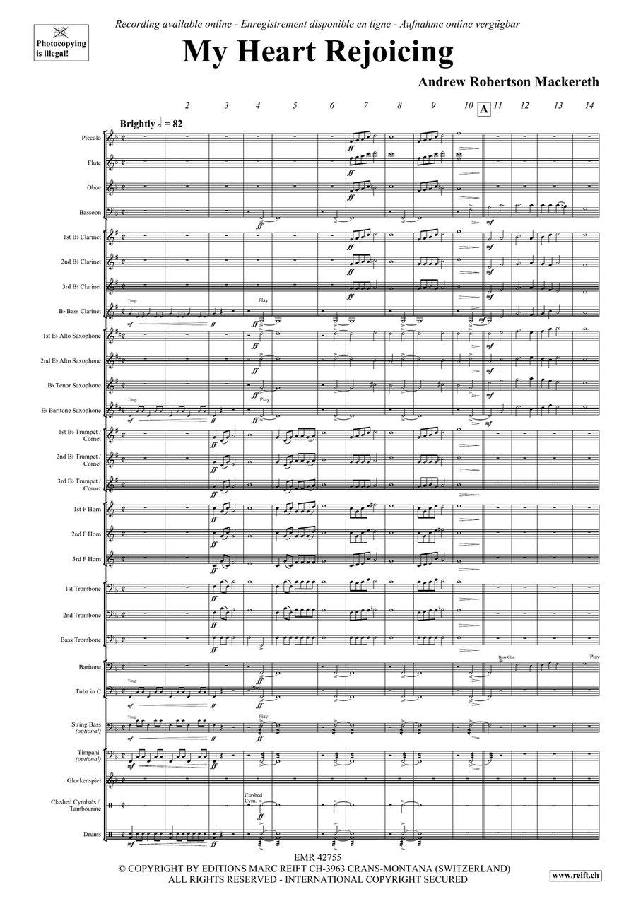 My Heart Rejoicing My Heart Rejoicing Concert Band scores gallery preview page 4
