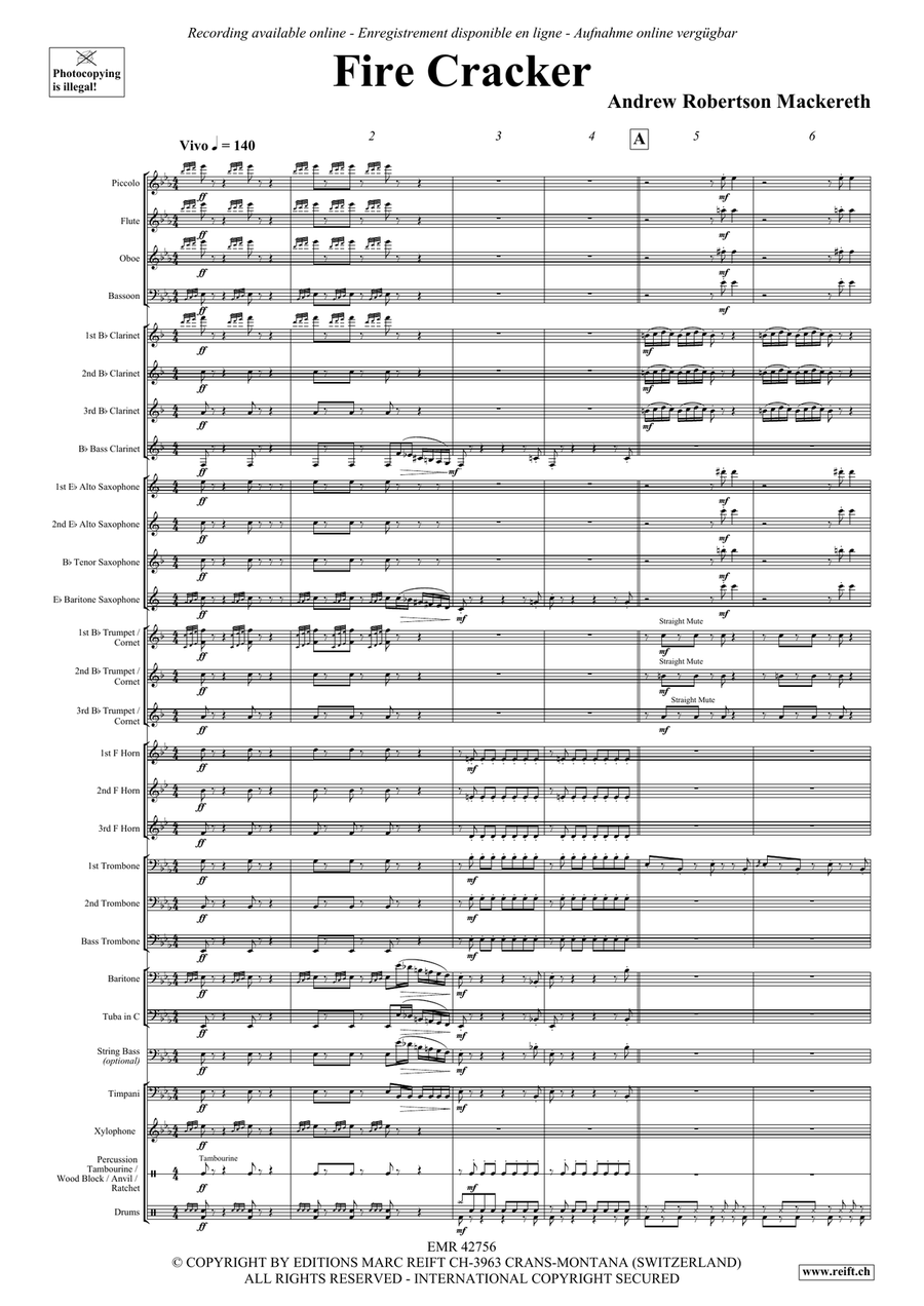 Fire Cracker Concert Band scores gallery preview page 4