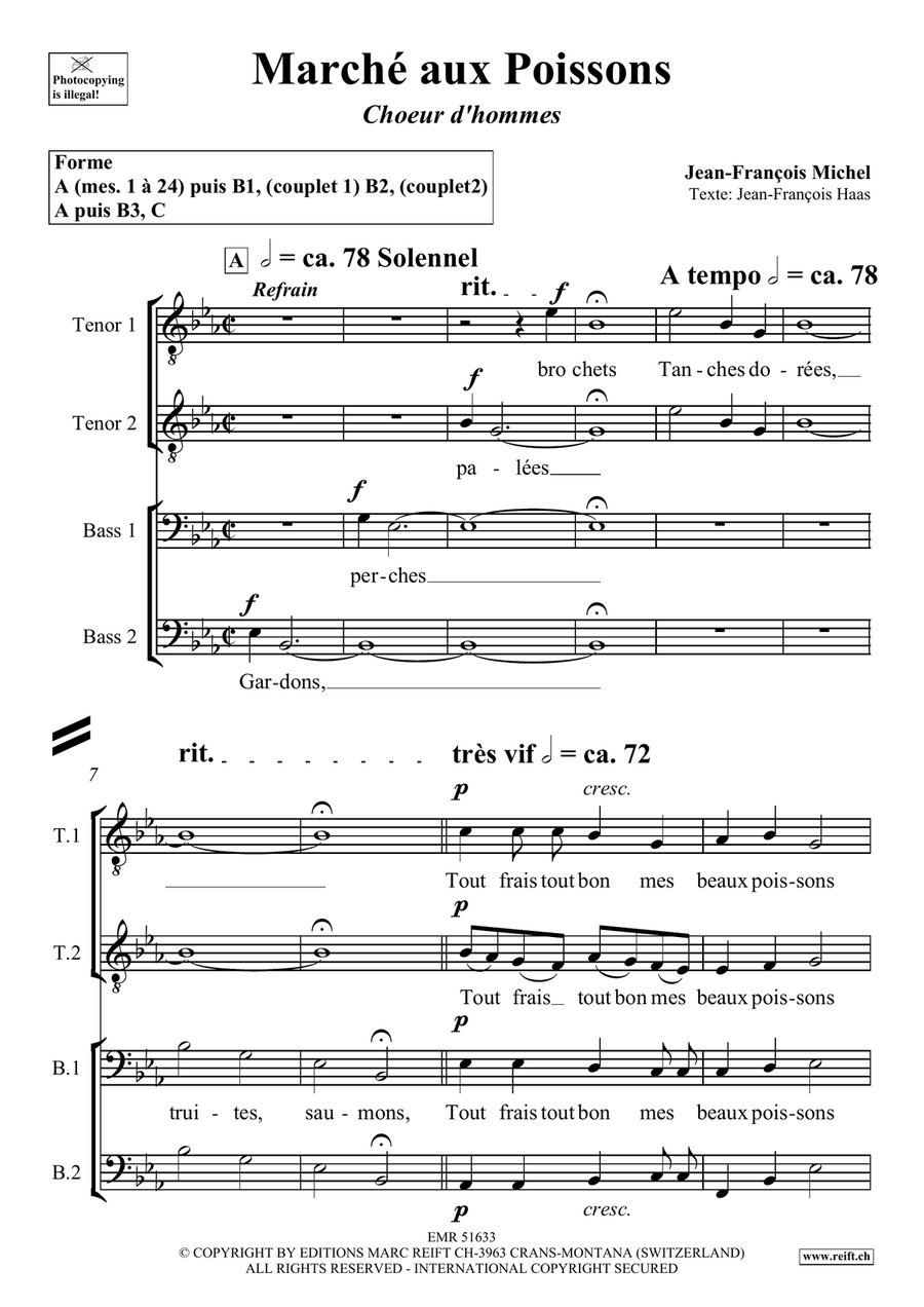Marché aux Poissons Marché aux Poissons Score scores gallery preview page 4