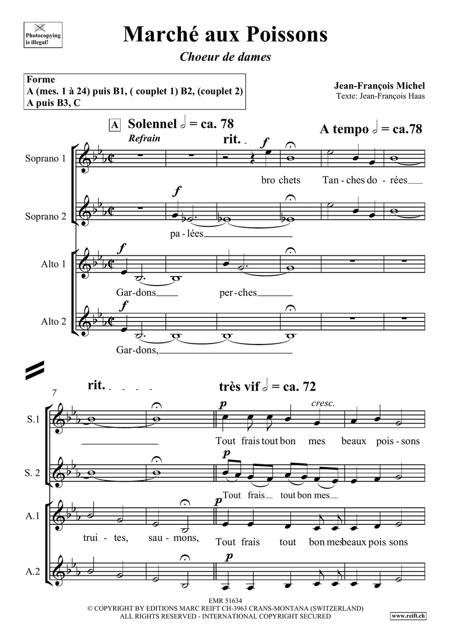 Marché aux Poissons Marché aux Poissons Score scores gallery preview page 4