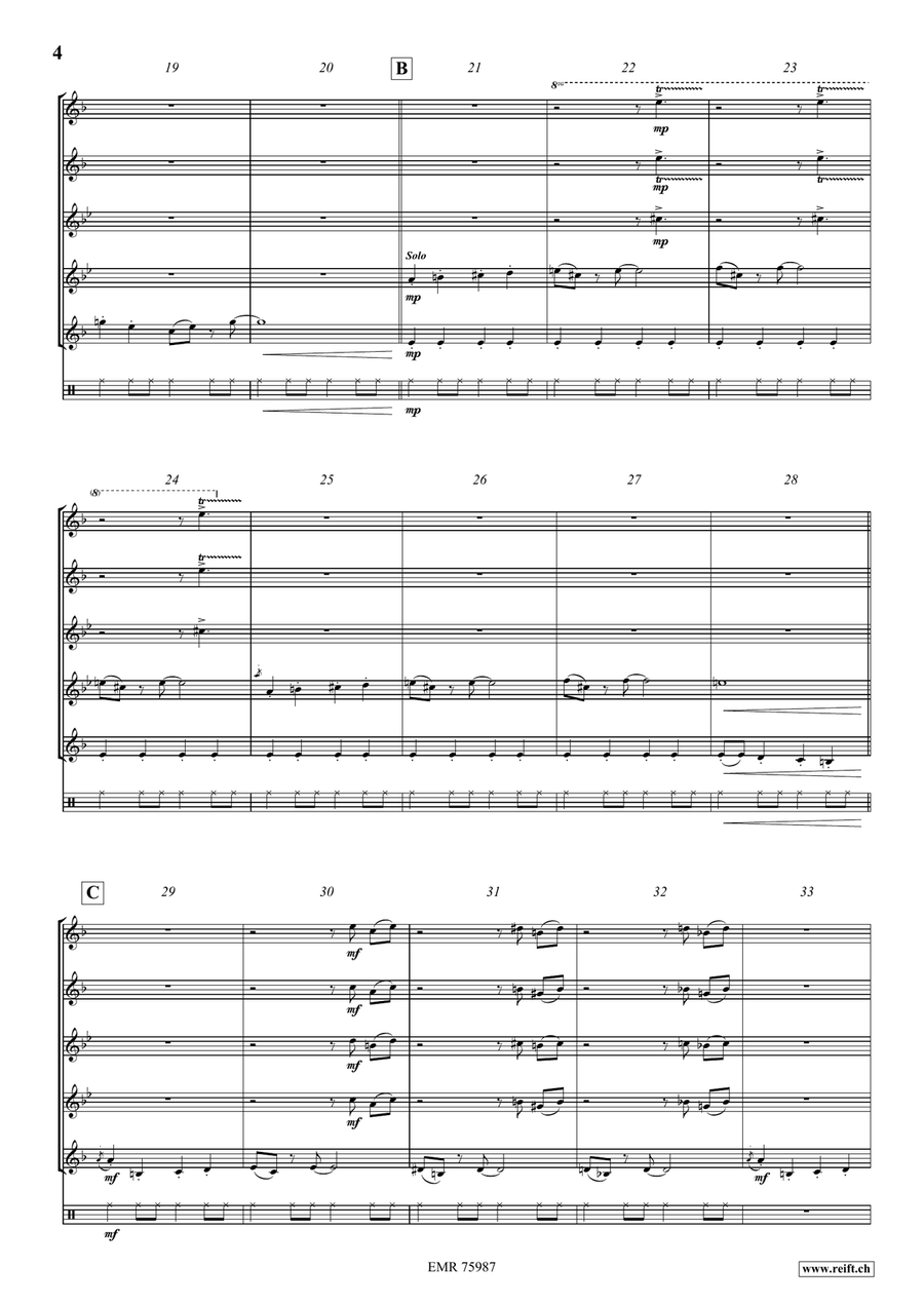 Swinging In The Hall Of The Mountain King Saxophone Quintet scores gallery preview page 5