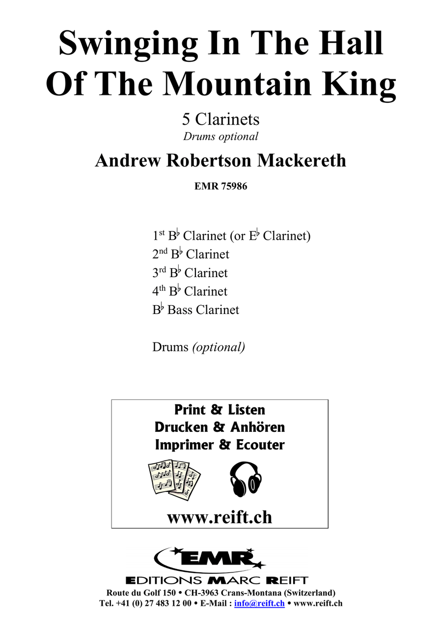 Swinging In The Hall Of The Mountain King Clarinet Quintet scores gallery preview page 2