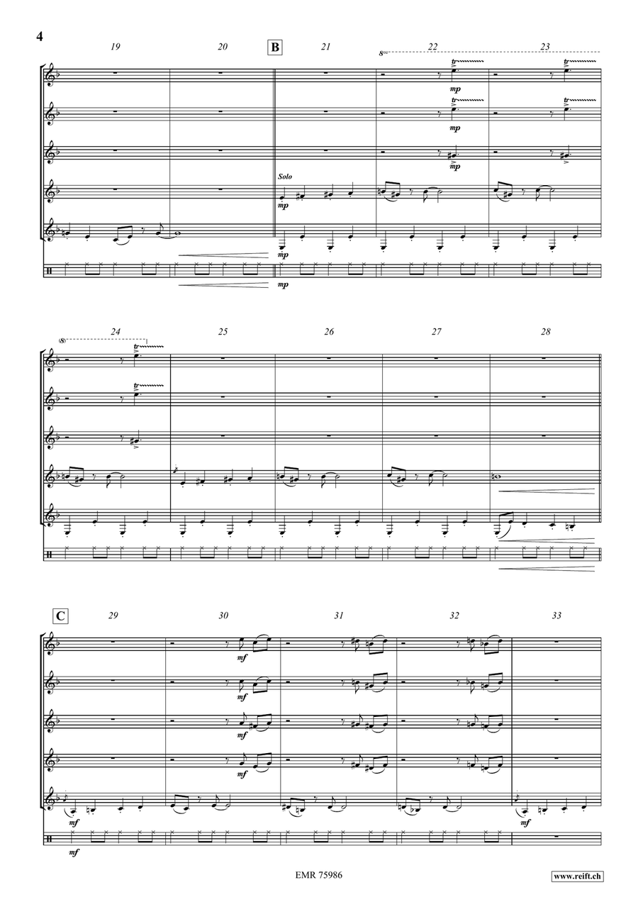Swinging In The Hall Of The Mountain King Clarinet Quintet scores gallery preview page 5