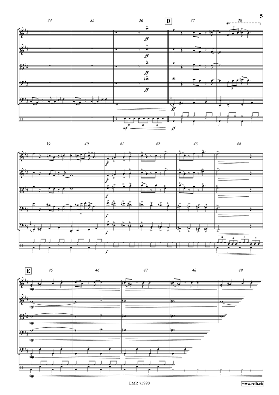 Swinging In The Hall Of The Mountain King String Quintet scores gallery preview page 6