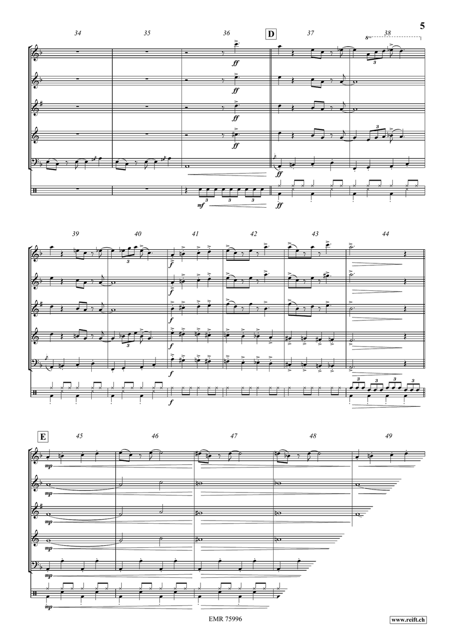 Swinging In The Hall Of The Mountain King Woodwind Quintet scores gallery preview page 6