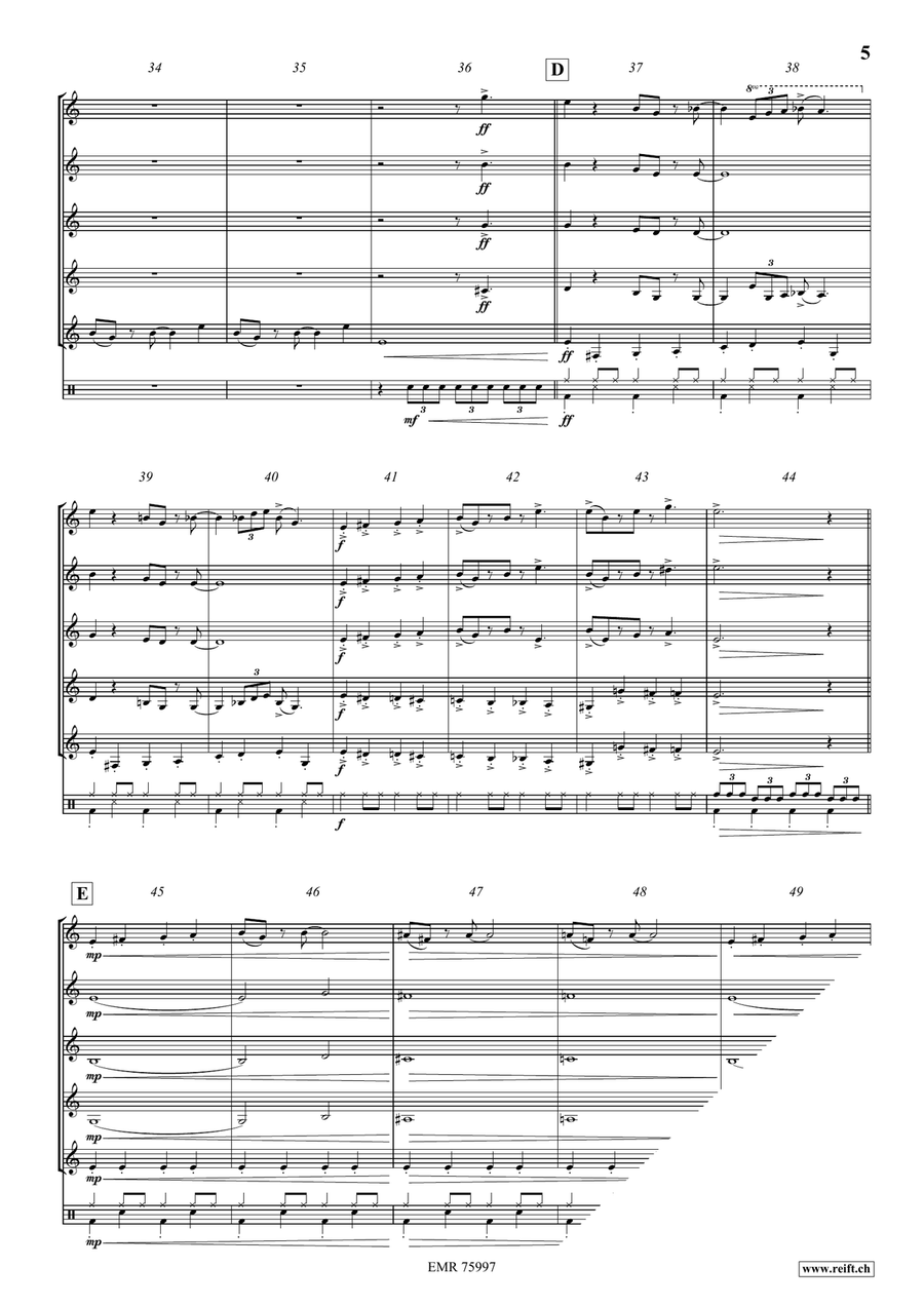 Swinging In The Hall Of The Mountain King Horn scores gallery preview page 6