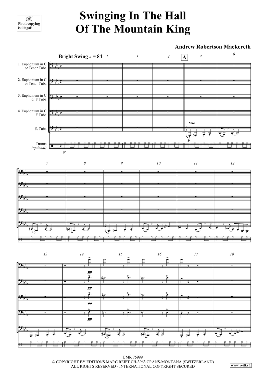 Swinging In The Hall Of The Mountain King Tuba scores gallery preview page 4