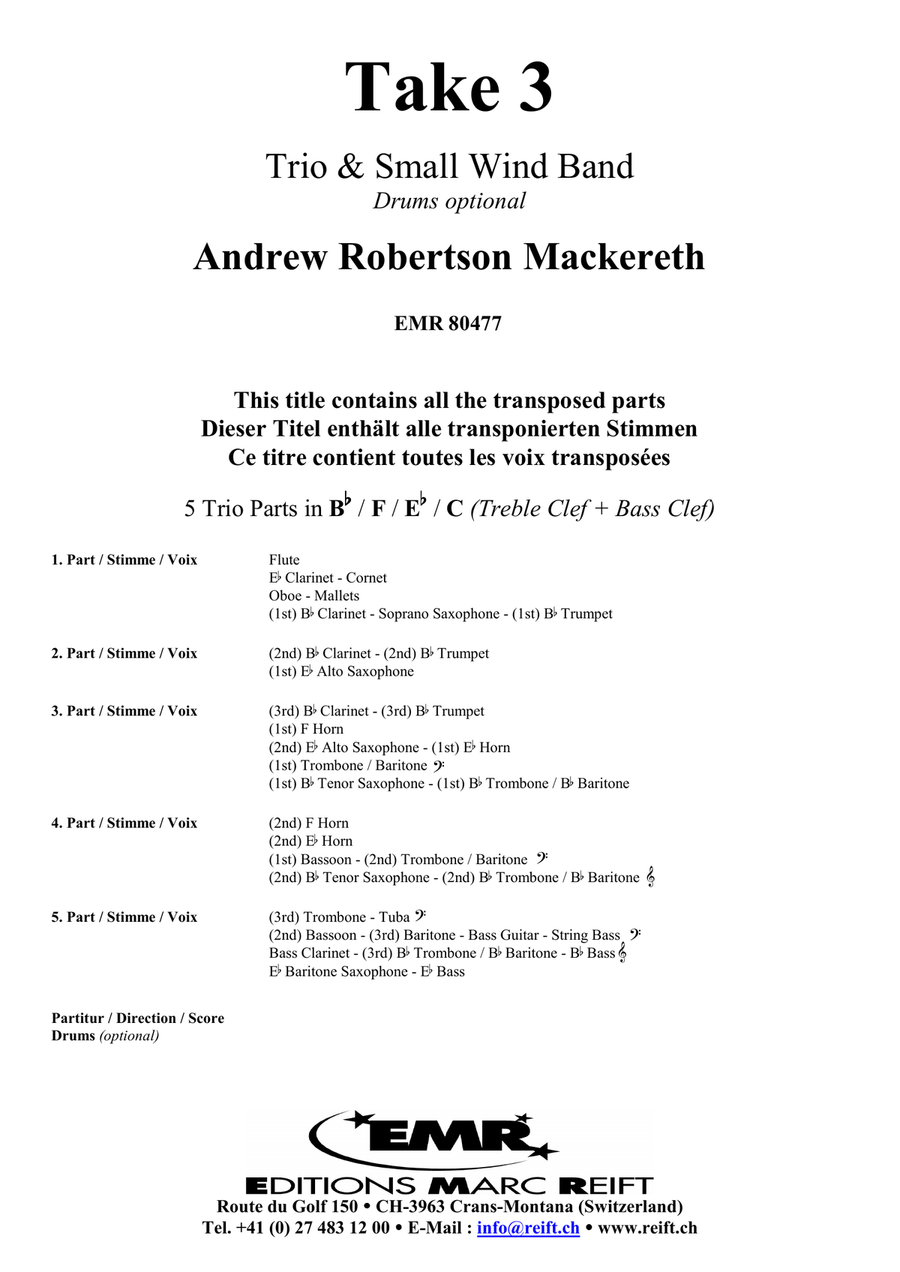 Take 3 Take 3 Concert Band scores gallery preview page 2
