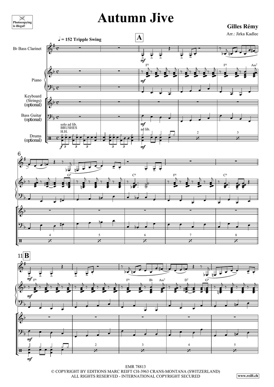Autumn Jive Autumn Jive Bass Clarinet scores gallery preview page 4