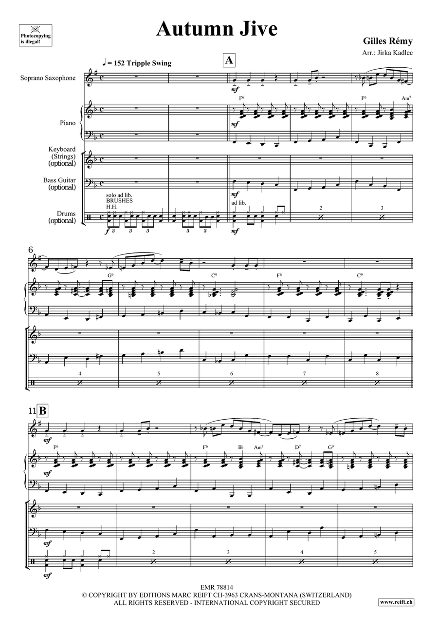 Autumn Jive Autumn Jive Soprano Saxophone scores gallery preview page 4