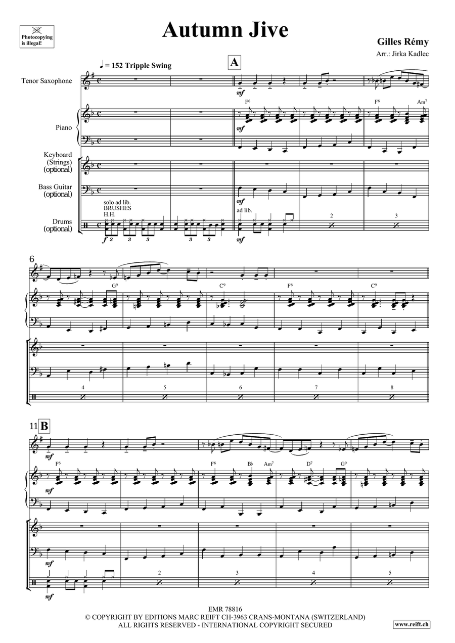 Autumn Jive Autumn Jive Tenor Saxophone scores gallery preview page 4
