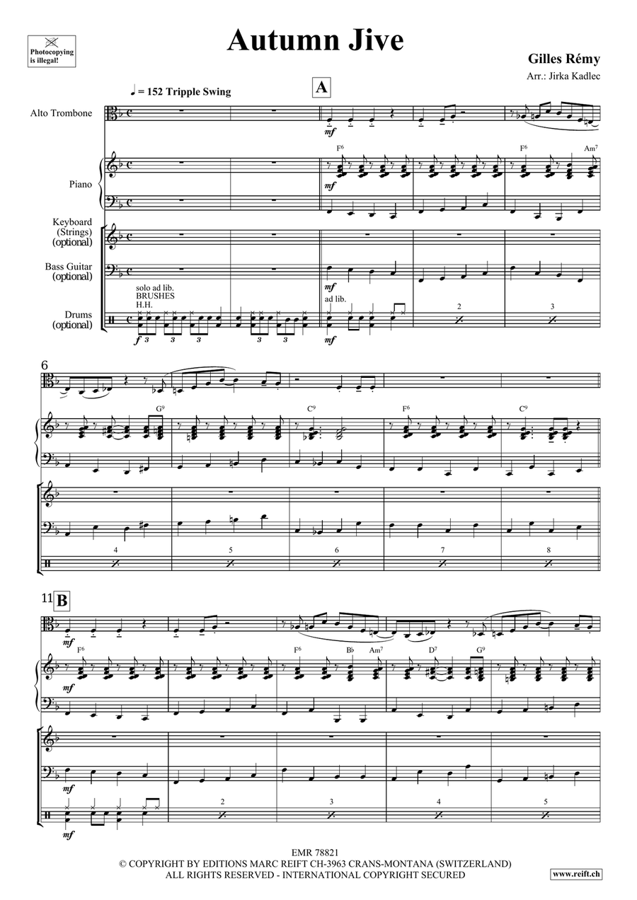 Autumn Jive Autumn Jive Trombone scores gallery preview page 4