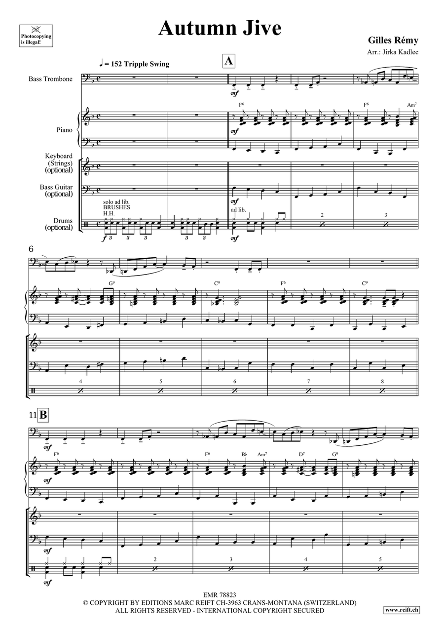 Autumn Jive Autumn Jive Trombone scores gallery preview page 4