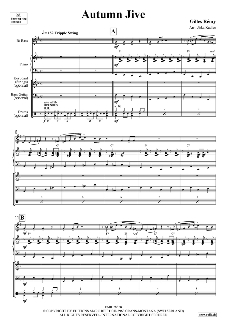 Autumn Jive Autumn Jive Bass Guitar scores gallery preview page 4