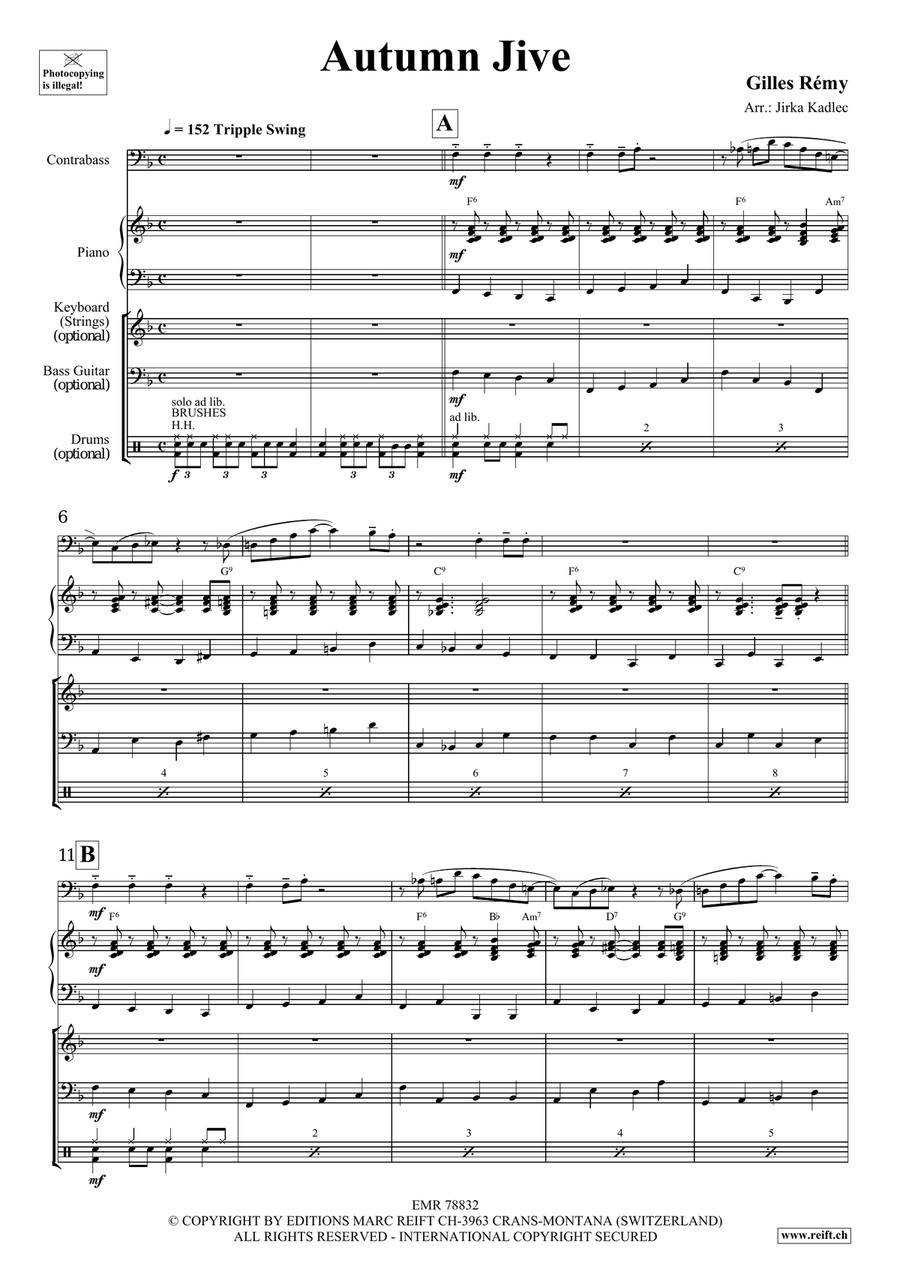 Autumn Jive Autumn Jive Double Bass scores gallery preview page 4