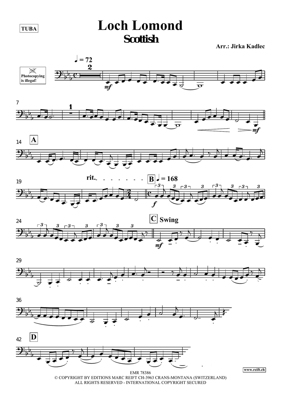 Loch Lomond Loch Lomond Tuba scores gallery preview page 3