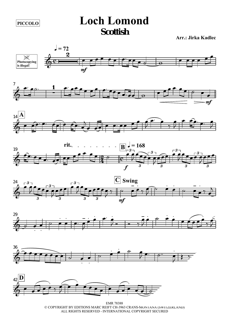Loch Lomond Loch Lomond Piccolo scores gallery preview page 3