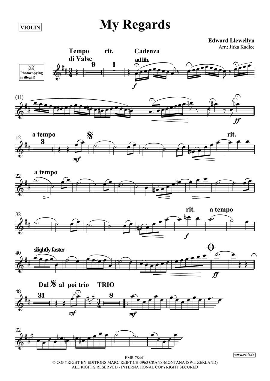 My Regards My Regards Violin Solo scores gallery preview page 3