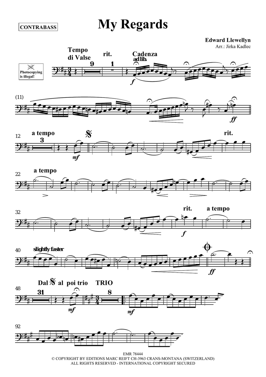 My Regards My Regards Double Bass scores gallery preview page 3