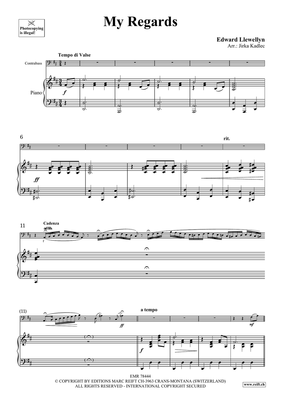 My Regards My Regards Double Bass scores gallery preview page 4