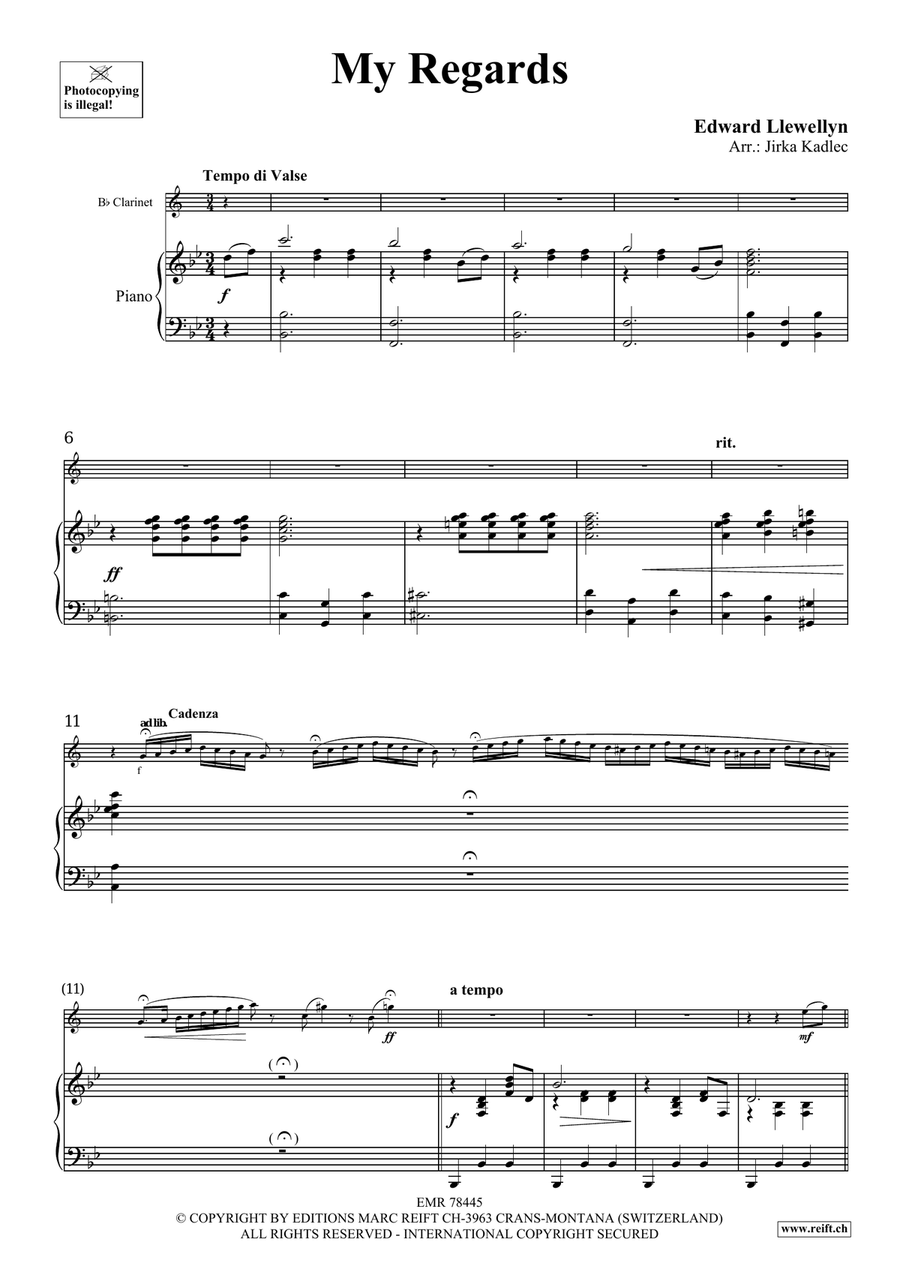 My Regards My Regards Clarinet Solo scores gallery preview page 4