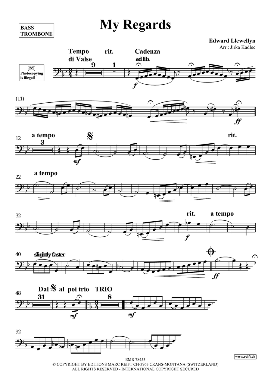 My Regards My Regards Bass Trombone scores gallery preview page 3