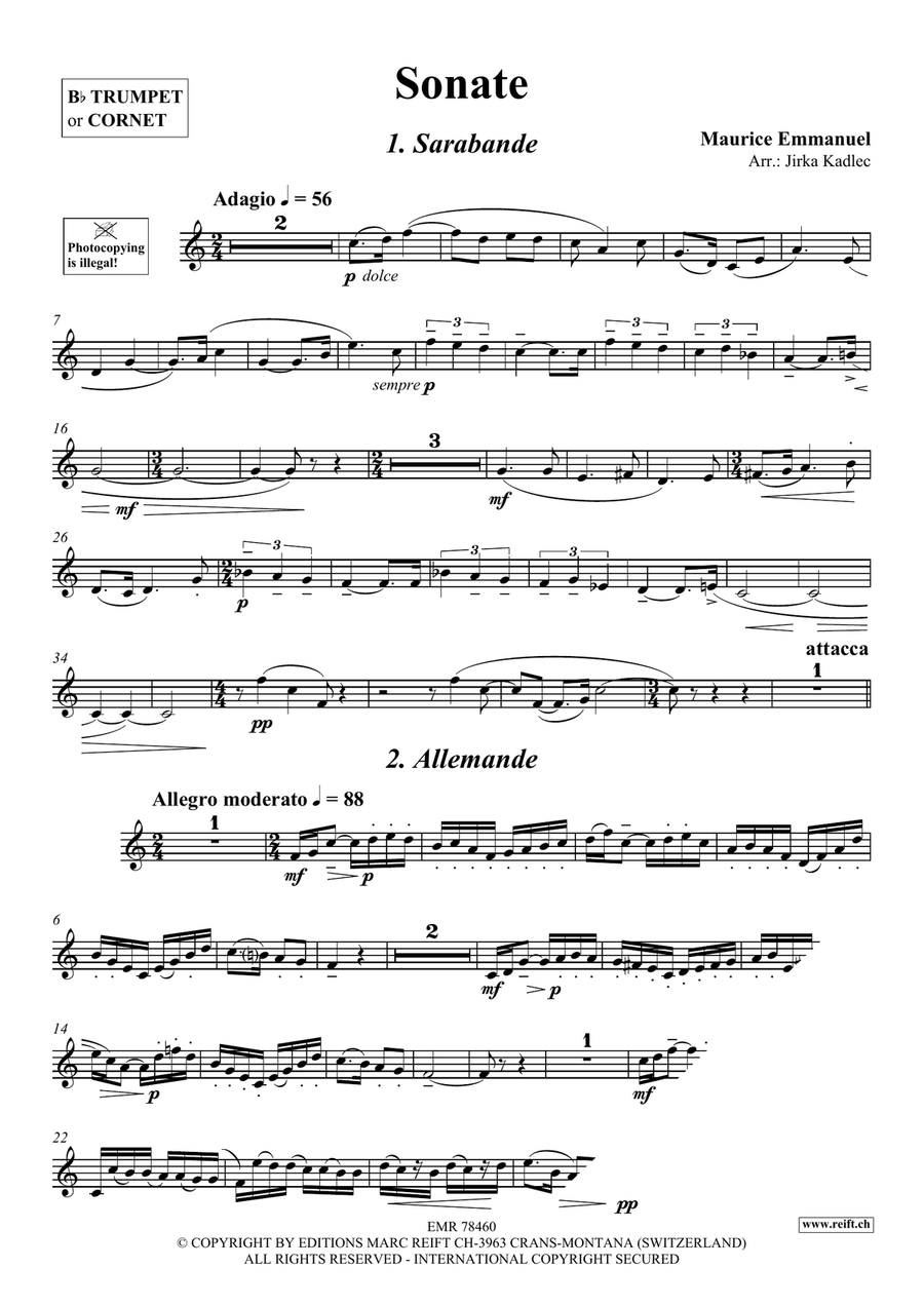 Sonate Sonate Cornet scores gallery preview page 3