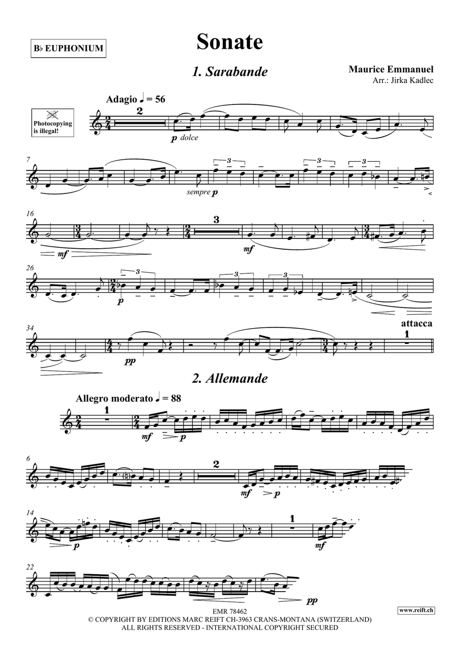 Sonate Sonate Euphonium scores gallery preview page 3