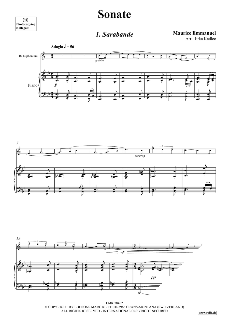 Sonate Sonate Euphonium scores gallery preview page 4