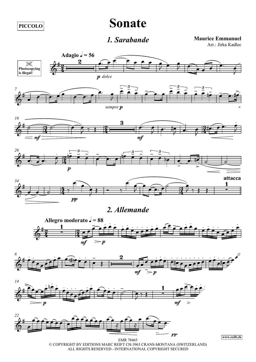 Sonate Sonate Piccolo scores gallery preview page 3