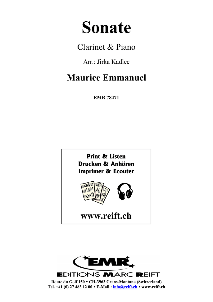 Sonate Sonate Clarinet Solo scores gallery preview page 2