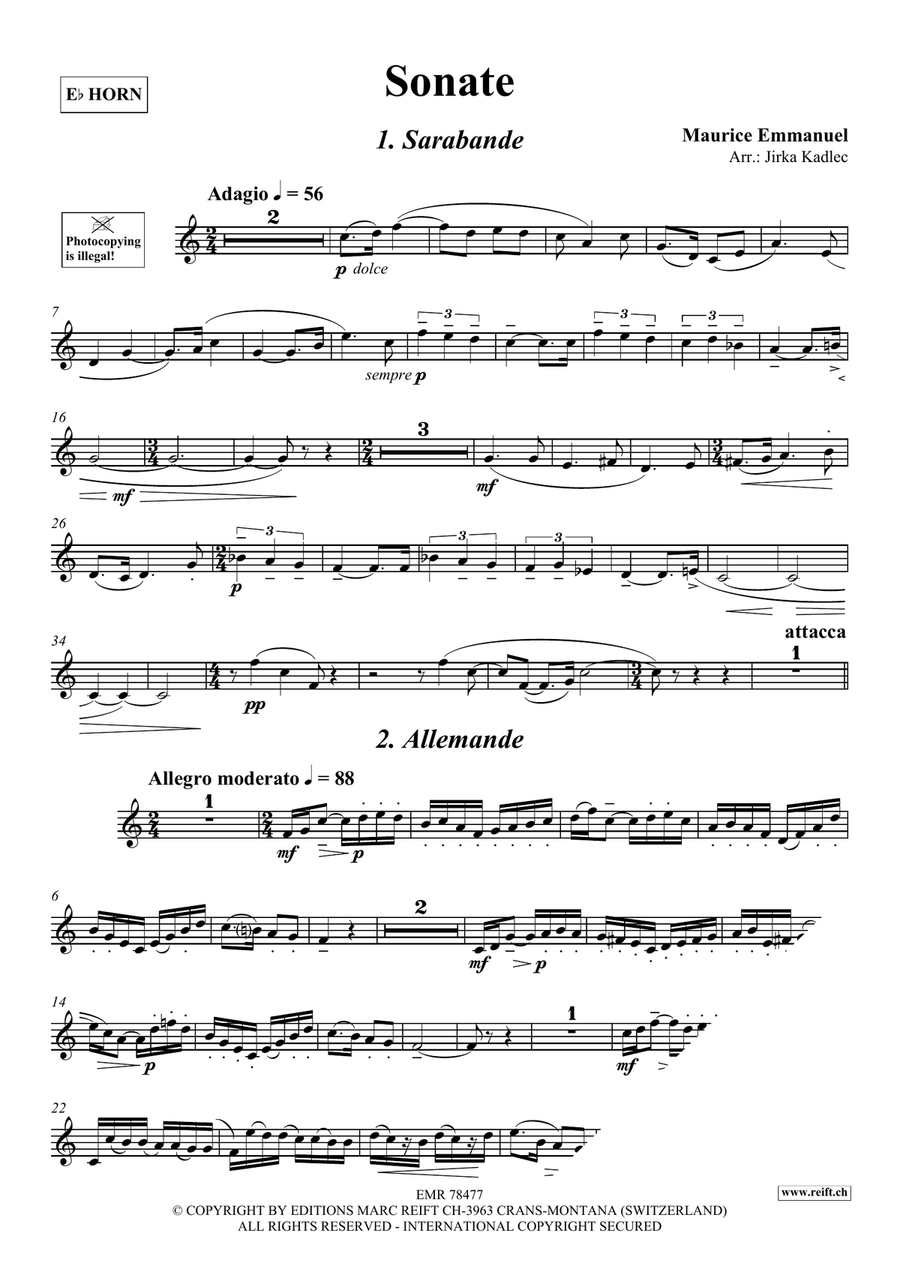 Sonate Sonate Horn scores gallery preview page 3