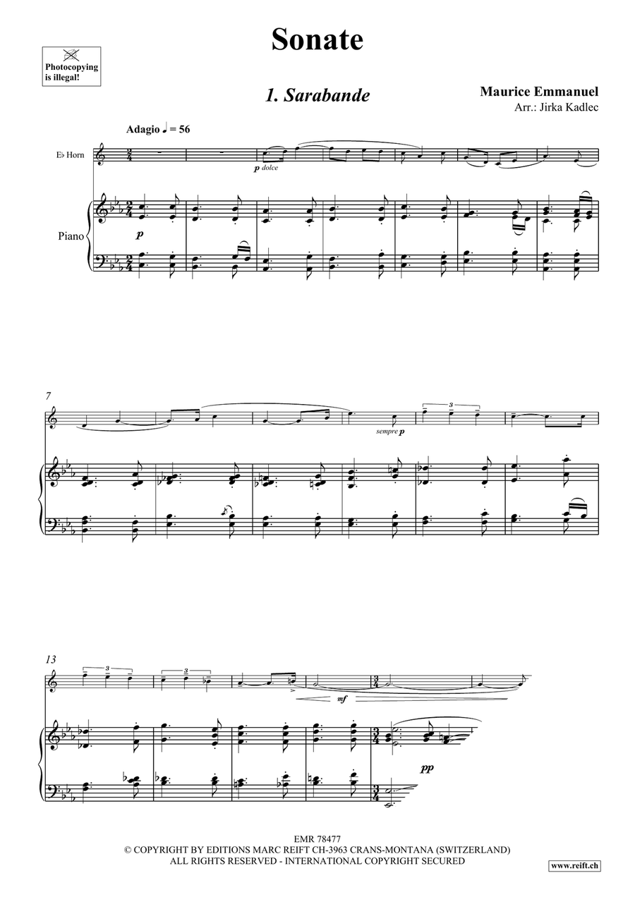 Sonate Sonate Horn scores gallery preview page 4