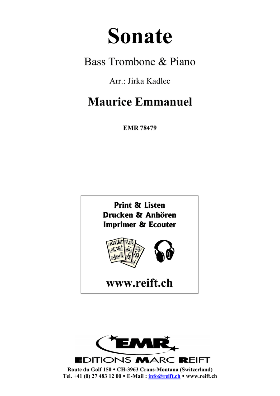 Sonate Sonate Bass Trombone scores gallery preview page 2