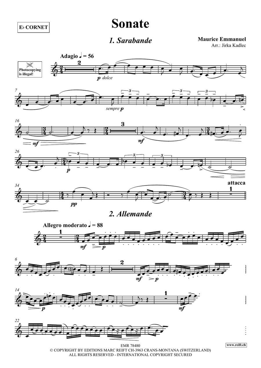 Sonate Sonate Cornet scores gallery preview page 3