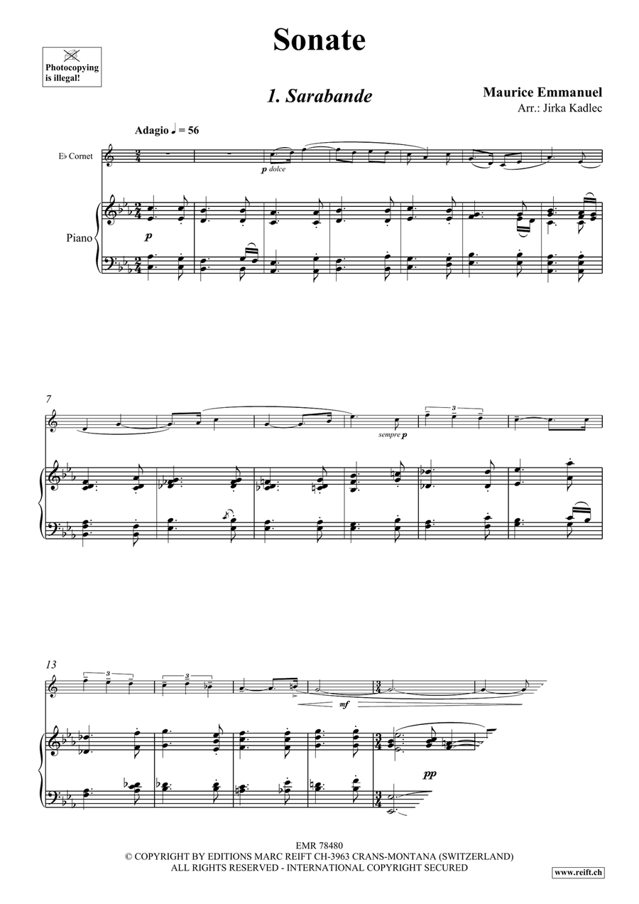 Sonate Sonate Cornet scores gallery preview page 4