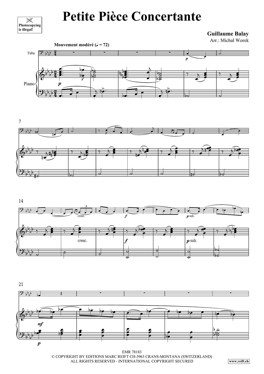 Petite Pièce Concertante Petite Pièce Concertante Tuba scores gallery preview page 4