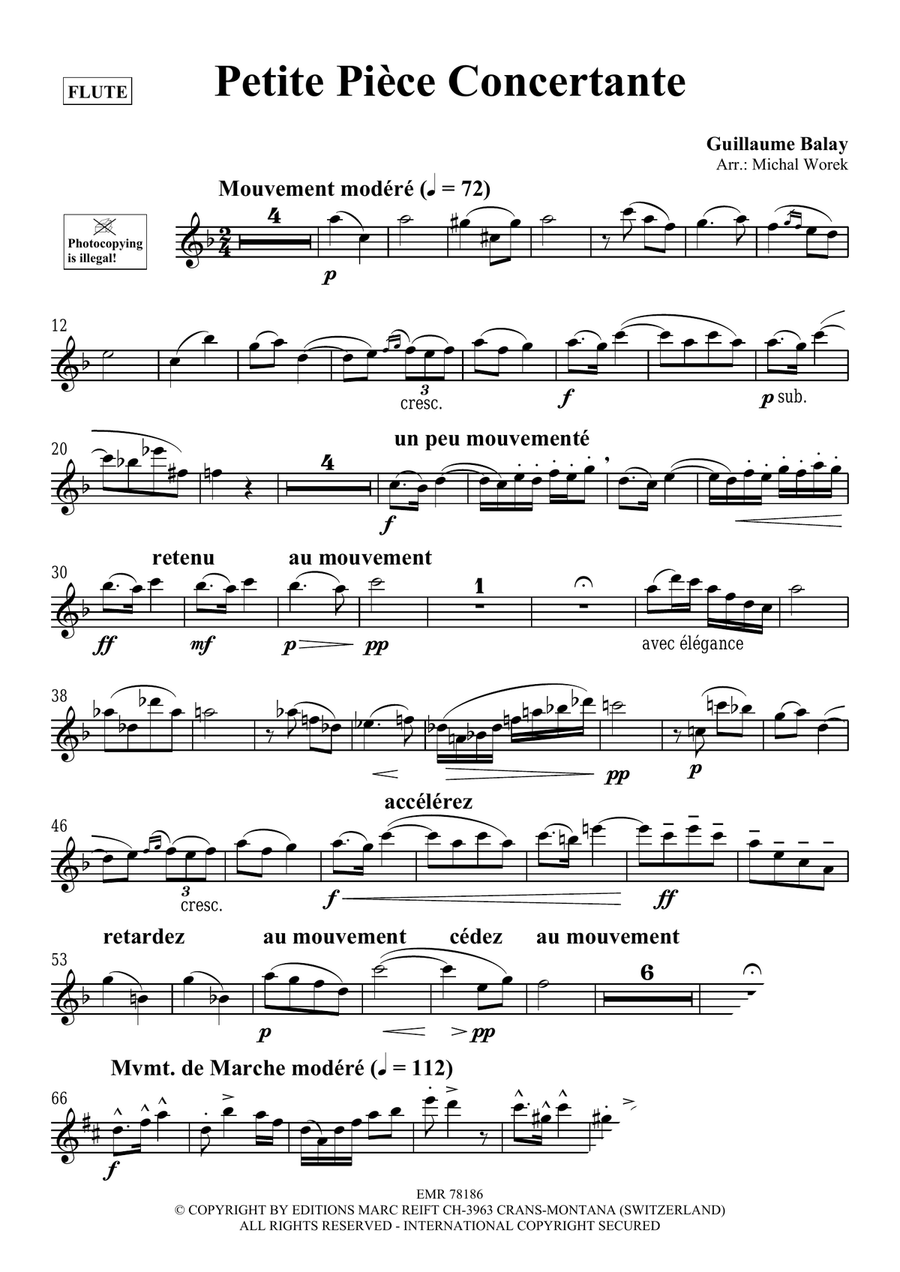 Petite Pièce Concertante Petite Pièce Concertante Flute Solo scores gallery preview page 3