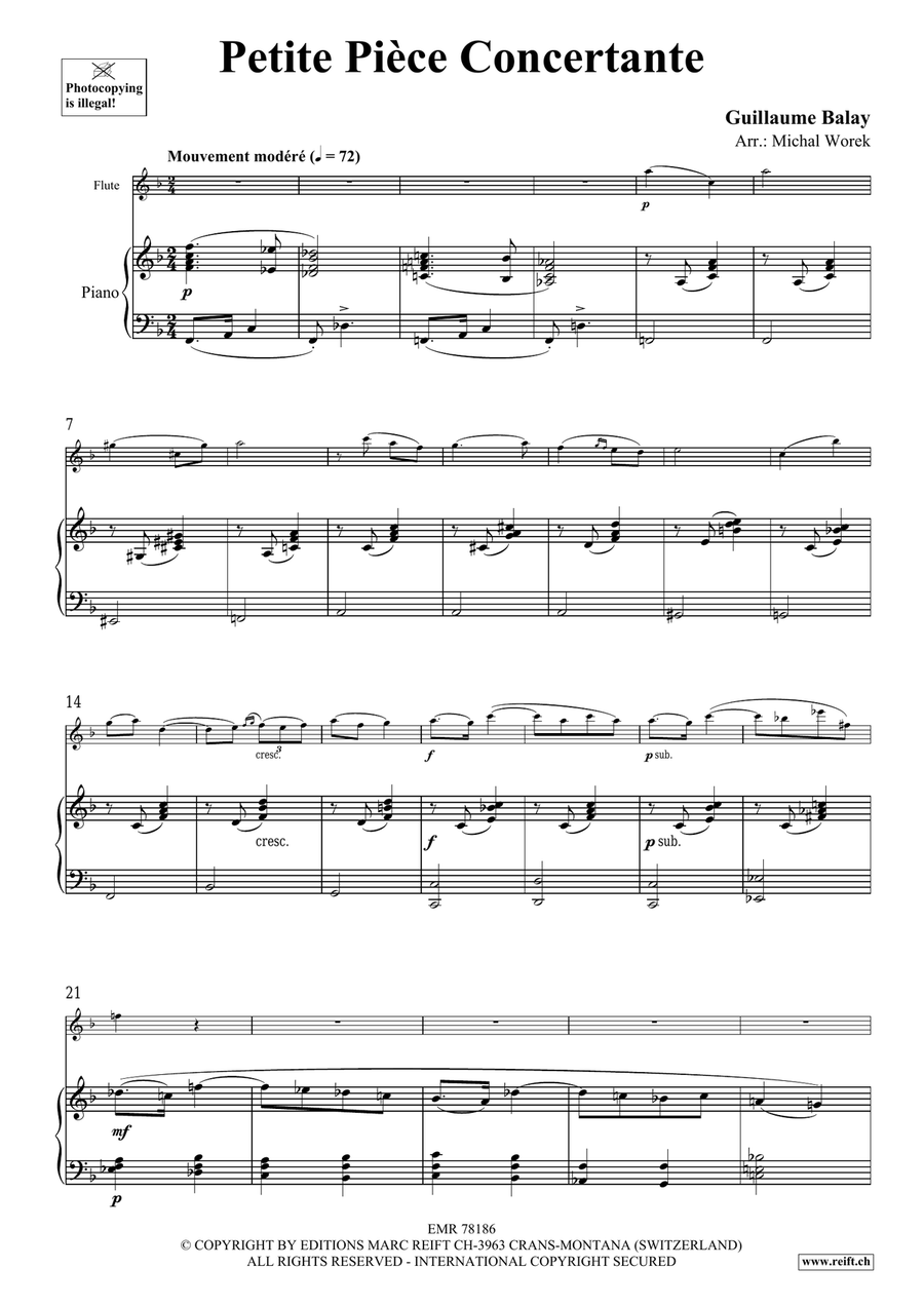 Petite Pièce Concertante Petite Pièce Concertante Flute Solo scores gallery preview page 4