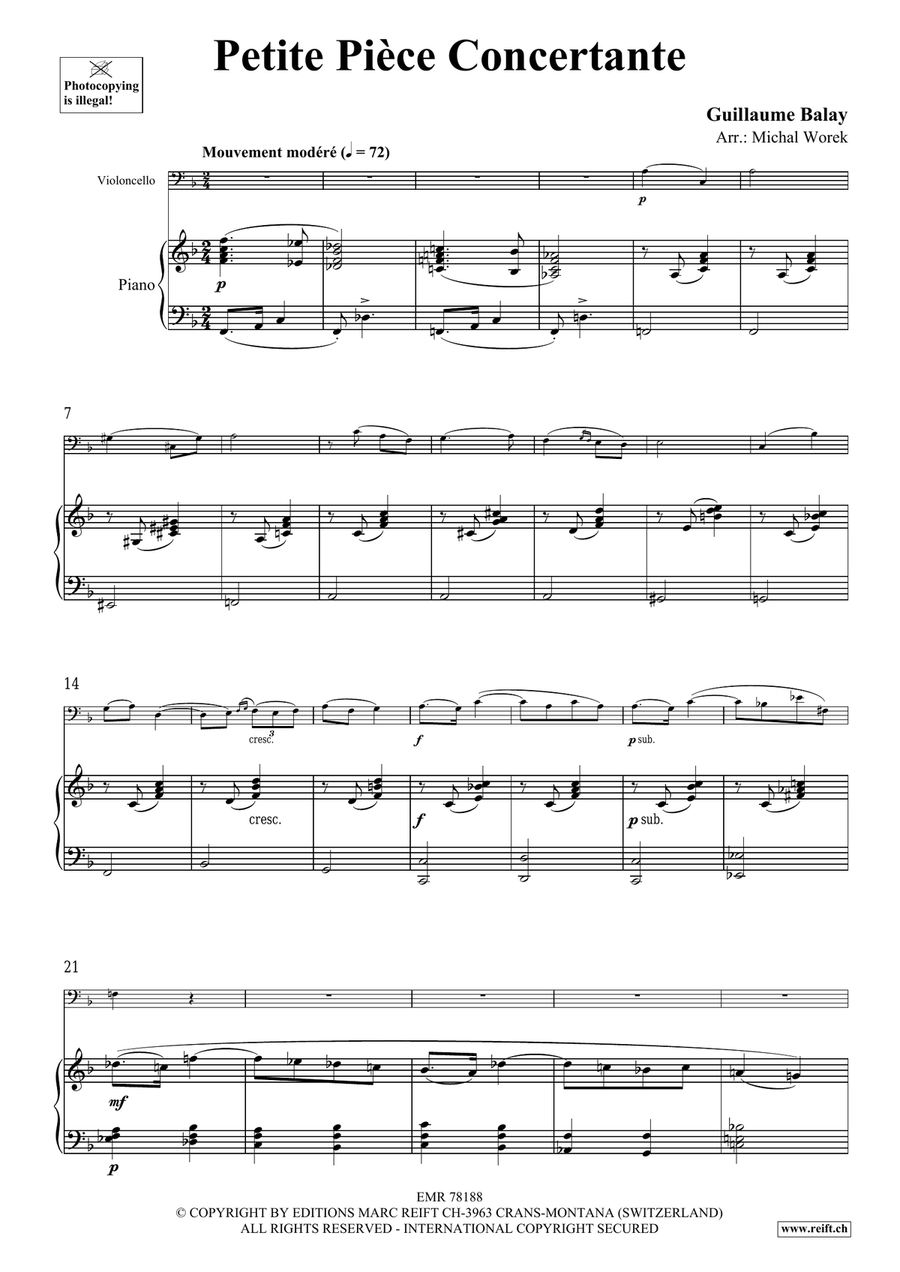 Petite Pièce Concertante Petite Pièce Concertante Piano Accompaniment scores gallery preview page 4