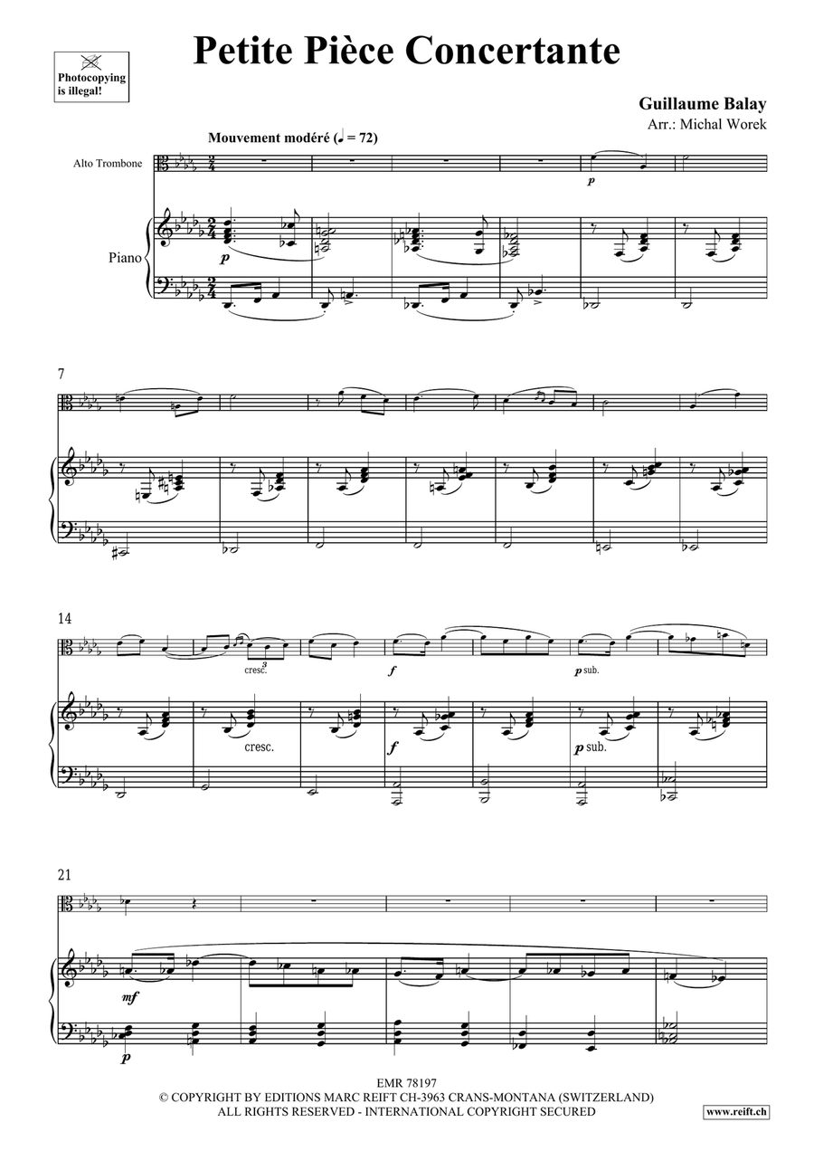Petite Pièce Concertante Petite Pièce Concertante Piano Accompaniment scores gallery preview page 4