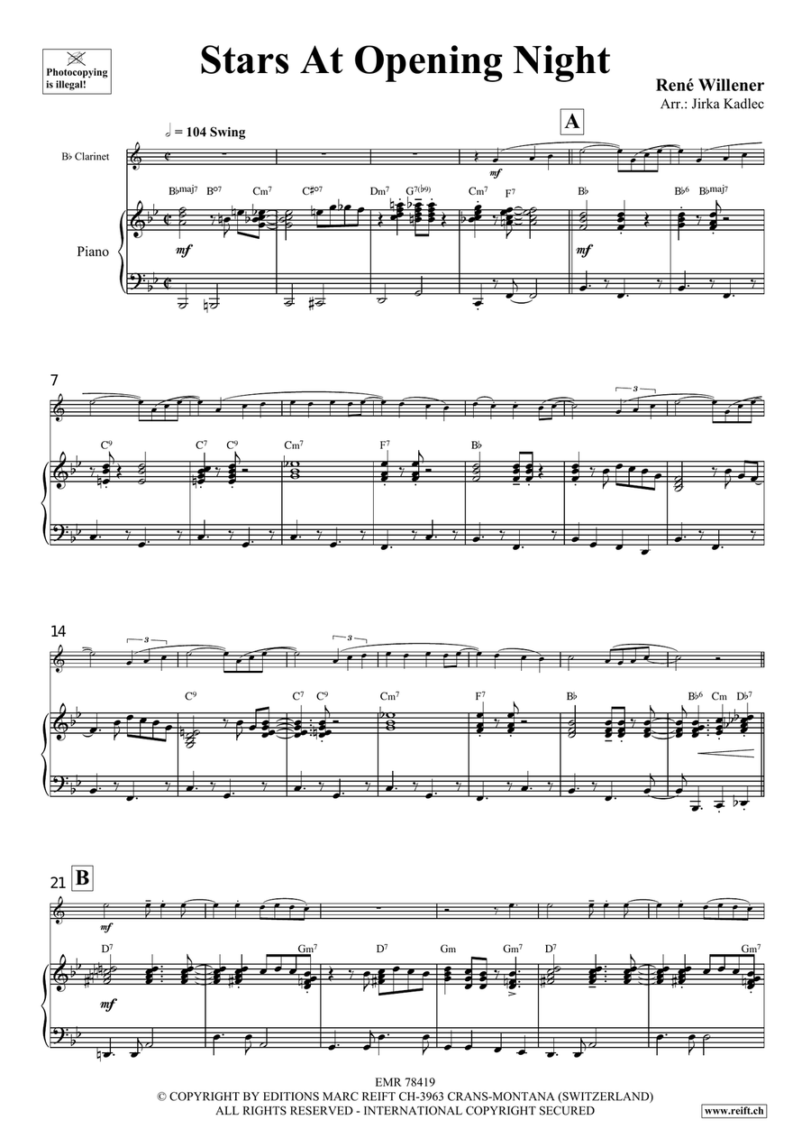 Stars At Opening Night Stars At Opening Night Clarinet Solo scores gallery preview page 5
