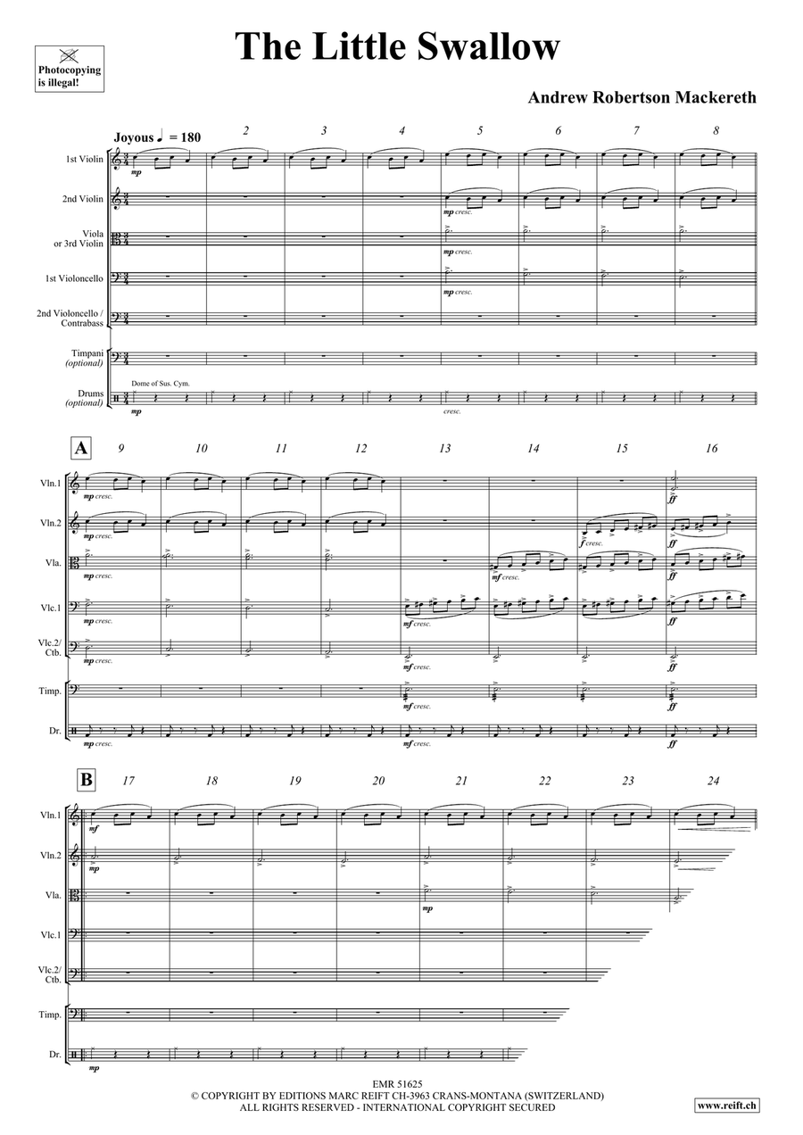 The Little Swallow The Little Swallow String Orchestra scores gallery preview page 4
