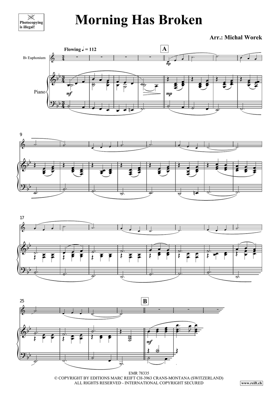 Morning Has Broken Morning Has Broken Euphonium scores gallery preview page 3
